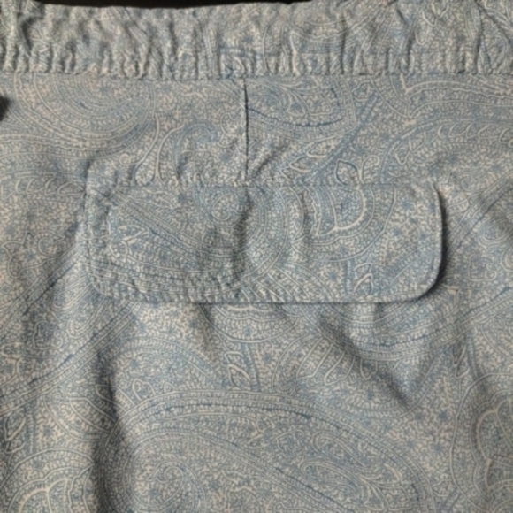 Onia Men's Size 38 Light Blue Paisley Swim Suit - Picture 10 of 15